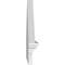 Ekena Millwork Peaked Cap 4 Spoke Architectural PVC Combination Pediment, 48"W x 18-7/8"H x 2-3/4"P (Pitch 6/12) PEDPC048X190PKC04 - alternate 2